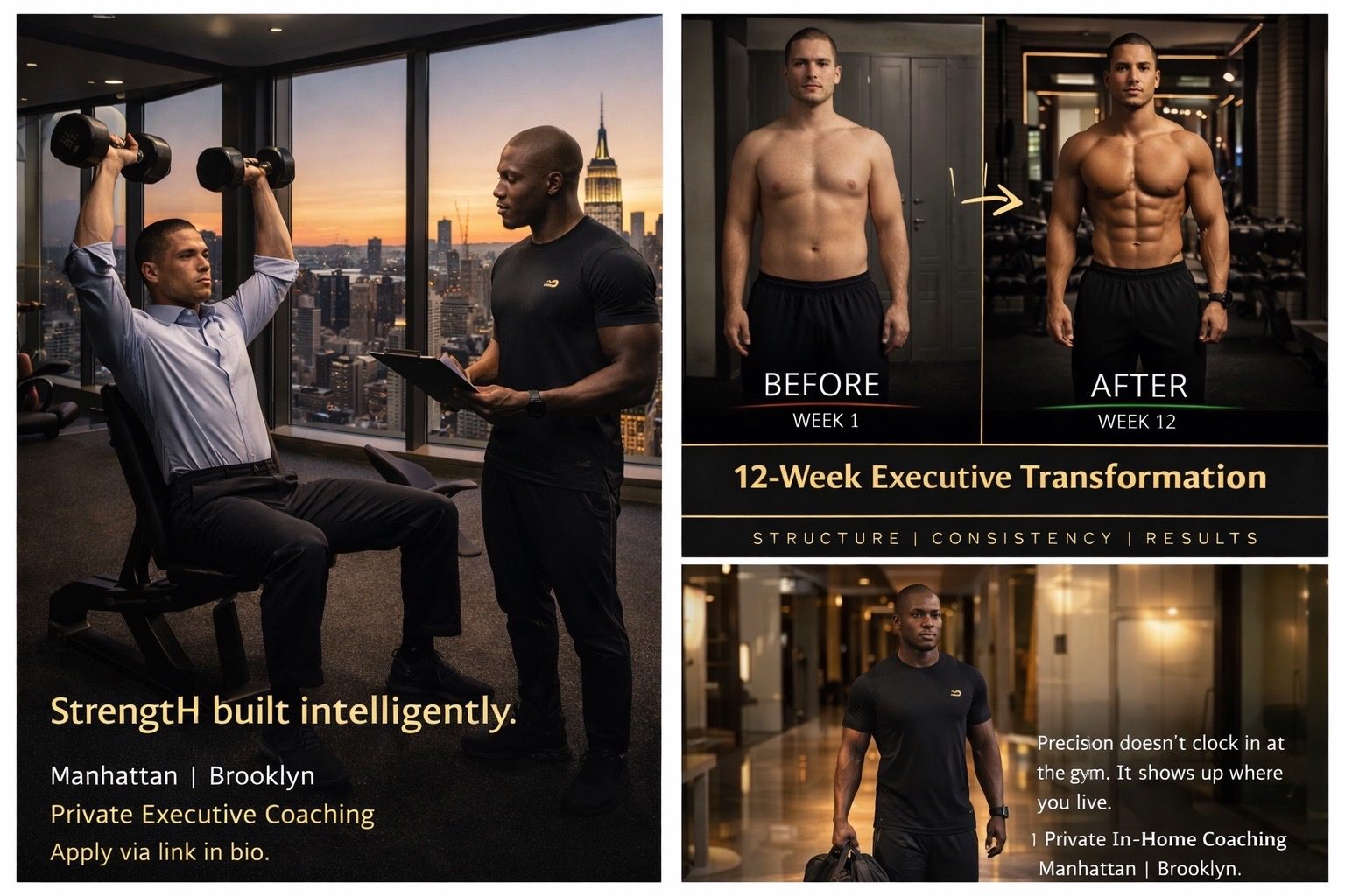 12-week executive transformation results collage